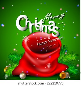 Santa Claus red bag