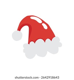 Santa Claus red hat icon. Vector illustration