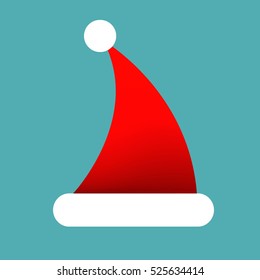 Santa Claus red hat. Santa Hat, Icon, Pictogram, Color