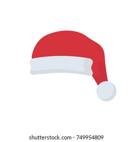 Santa Claus red hat icon. Vector illustration.