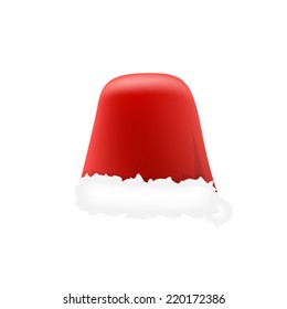 Santa Claus red hat isolated on white background. Vector