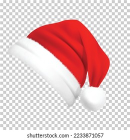 Santa Claus red hat isolated or transparent png.	
