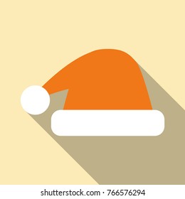 Santa Claus red hat isolated. Santa Christmas hat decoration. vector illustration in flat style.