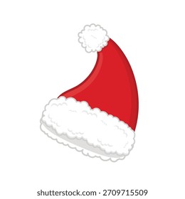 Santa Claus red hat vector illustration. christmas element cartoon