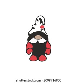 santa claus with red mittens,vector illustration