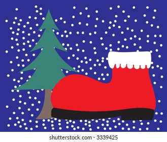 santa claus and the red shoes