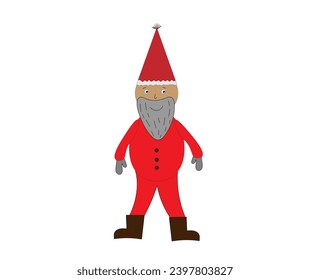 Santa Claus in a red suit on a white background