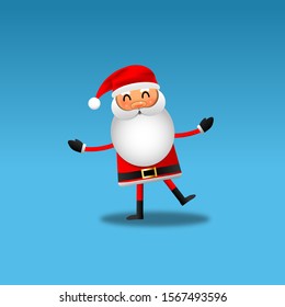 Santa Claus in red white and blue background