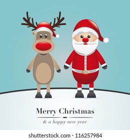 santa claus and reindeer