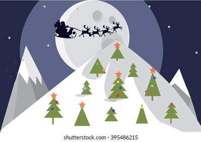 Santa Claus with reindeer