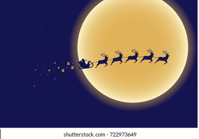 Santa Claus with reindeer