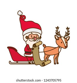 santa claus with reindeer avatar character