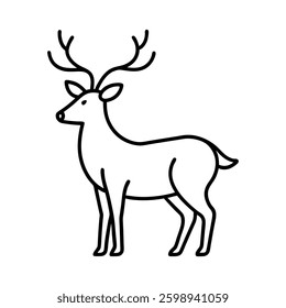 santa claus reindeer in motion vector illustration