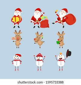 Collection Christmas Santa Claus Stock Vector (Royalty Free) 330470849