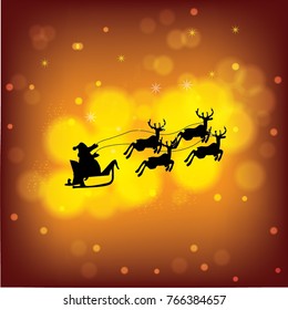 クリスマス サンタ ソリ のイラスト素材 画像 ベクター画像