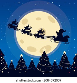 Santa Claus Riding A Sleigh