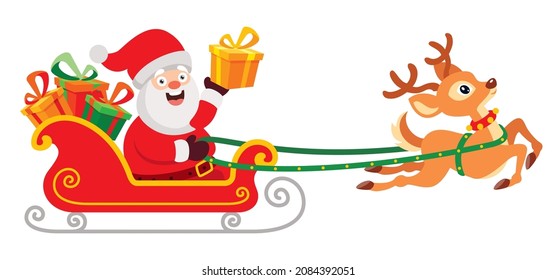 Santa Claus Riding A Sleigh