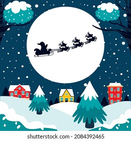 Santa Claus Riding A Sleigh