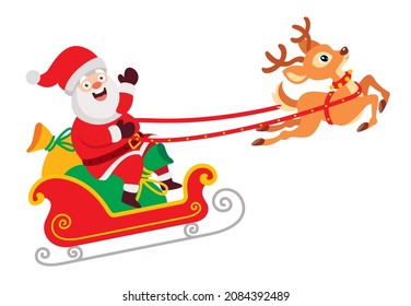 Santa Claus Riding A Sleigh