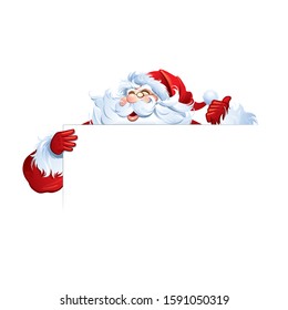 Santa Claus with a roll of paper. Place you text