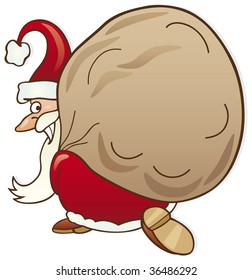 santa claus with sack