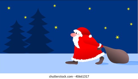 santa claus with sack