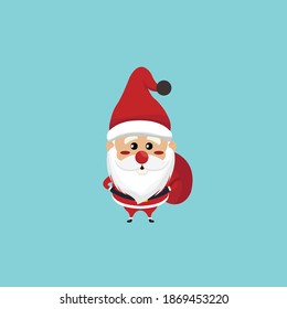 santa claus with a sack filled with gifts
