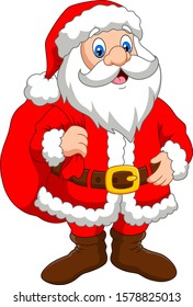 Santa Claus with sack of gifts