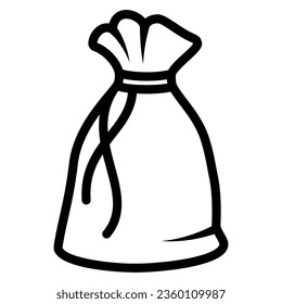 Santa Claus sack icon line icon, New Year concept, gift bag sign on white background, Christmas Santa Claus Bag icon in outline style for mobile concept and web design. Vector graphics