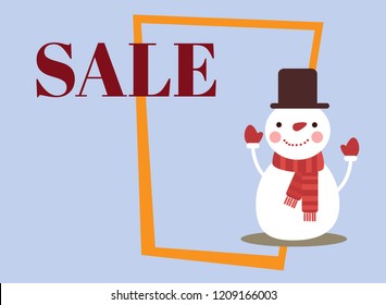 Santa Claus sale of discounted vector illustration cute Christmas Day