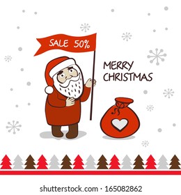 Santa Claus. Sale. New Year. Christmas