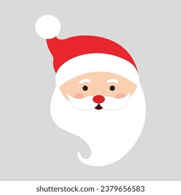 Santa Claus. Santa's face. Vector graphics