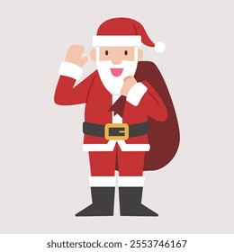 Santa Claus. Santa Claus say goodbye. Santa Claus vector