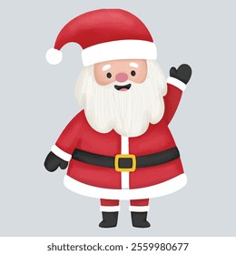 Santa Claus say hi merry Christmas