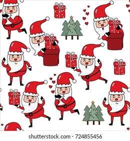 santa claus seamless pattern