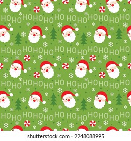 santa claus seamless pattern design perfect for gift wrap and etc