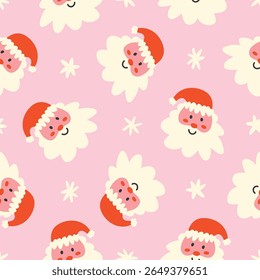 Fondo de Navidades rosadas de Santa Claus sin patrón