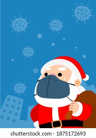 Santa claus send christmas gifts In a city where the coronavirus still lives
