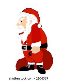 Santa Claus Series - Tired Santa, Vector