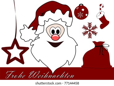 Santa Claus Set 1 - Big Santa, stars and socks.