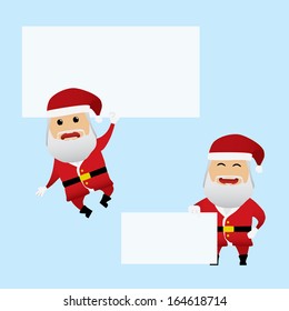 Santa Claus set doing actions for use in advertising, presentations, brochures, documents, forms, etc.