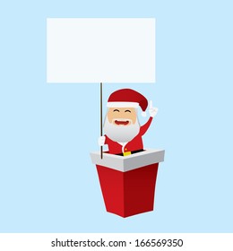 Santa Claus set doing actions for use in advertising, presentations, brochures, documents, forms, etc.