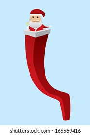 Santa Claus set doing actions for use in advertising, presentations, brochures, documents, forms, etc.