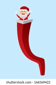 Santa Claus set doing actions for use in advertising, presentations, brochures, documents, forms, etc.