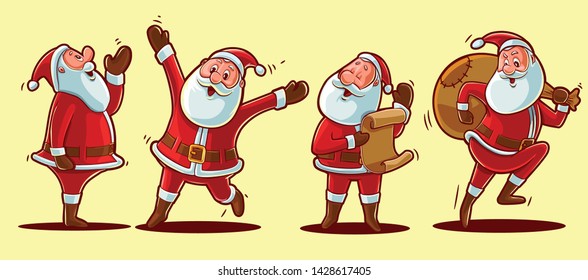 santa claus set pose for christmas