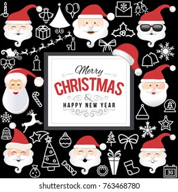 Santa Claus Set. Vector, illustration eps10