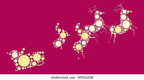 Santa Claus shape vector design by color point
