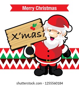 Santa Claus show a warm message to you