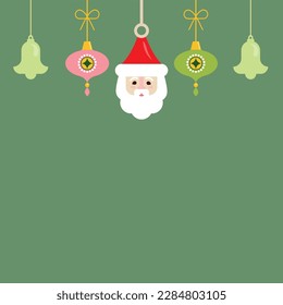 Santa Claus showing empty copy space for advertisement or text,vintage style,vector illustration