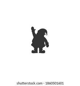 Santa Claus Silhouette graphic element. Illustration template design
